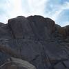 Climbers above the trail scale routes of varying difficulty.  The area is popular with climbers on the weekends, so the parking area may be full.