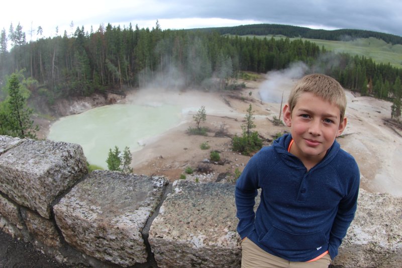 Gabriel at Sulfur Cauldron.