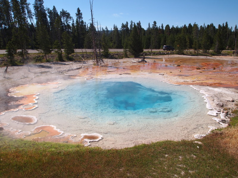 Looking into the smaller pool.