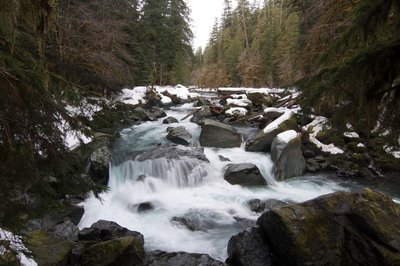 The scenic river by the campground.