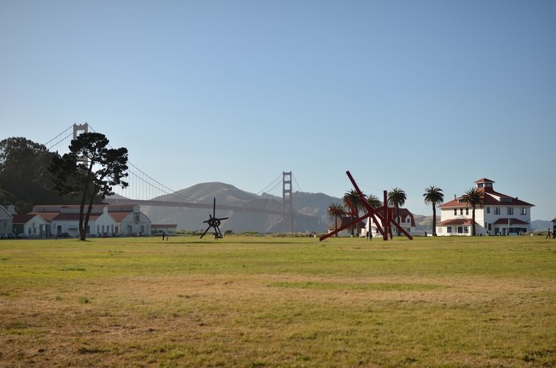 Looking across Chrissy Fields.