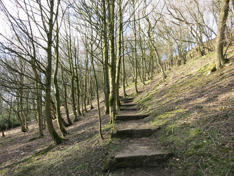 The stairs down to Eyam town.