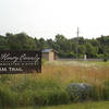 View of restroom facility from parking area near Marengo end of trail.