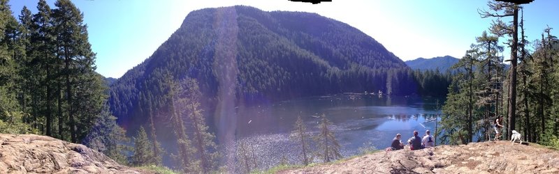 Panorama overlooking Lena Lake. A perfect place to stop and have lunch.