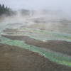 Overlooking some of the unique features in the Norris Geyser Basin.