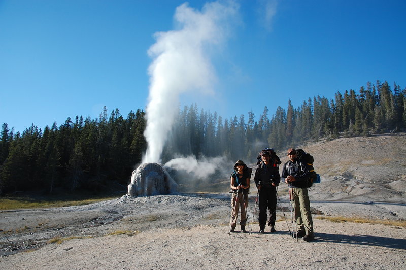 Working our way past Lone Star Geyser.