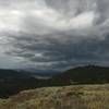 Storm brewing to the south over Mount Washburn.