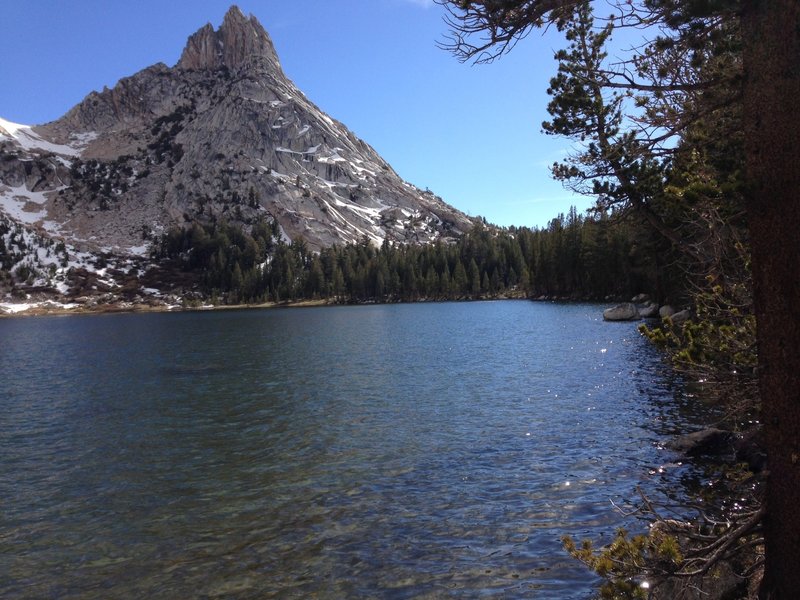 At Young Lakes looking at Ragged Peak.