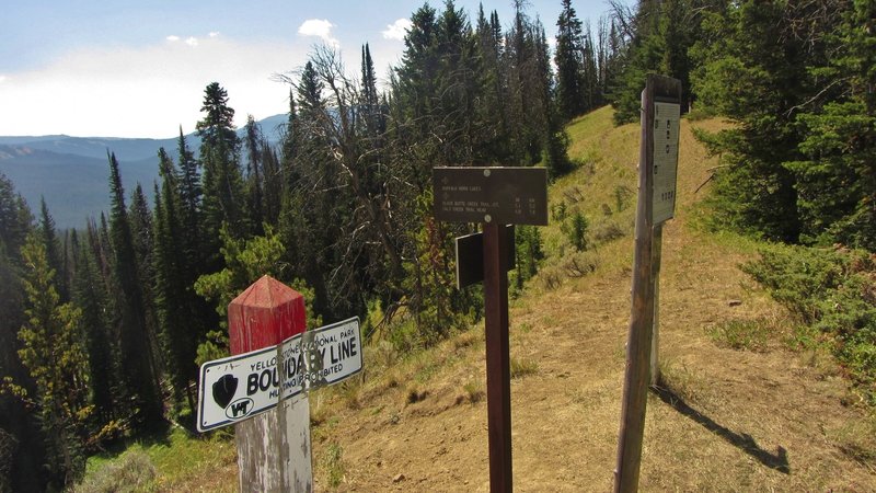 Dailey Pass is a major 4-way intersection between Yellowstone's Sky Rim Trail & Dailey Creek Trail and the NFS Dailey Pass Trail.