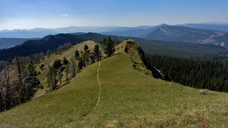 On the Sky Rim Trail, looking west toward Dailey Pass.