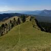 On the Sky Rim Trail, looking west toward Dailey Pass.