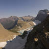 View from the Grinnell Glacier Overlook along the Garden Wall