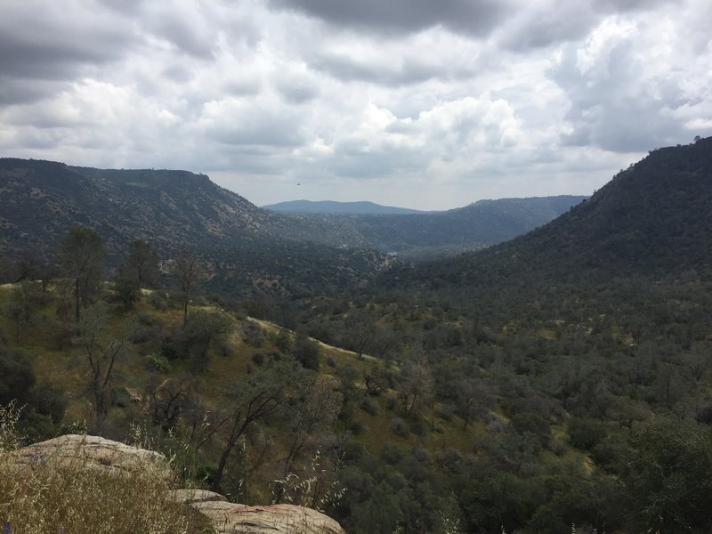 Looking at the valley from the trail