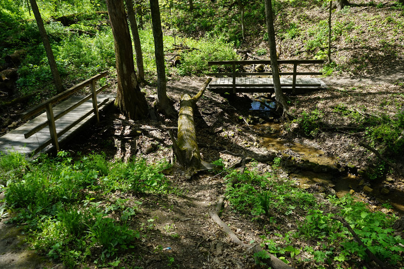 Bridges over the creeks.