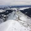 Trail to summit in the winter.