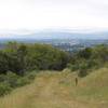 The high point of the trail offers a great view of the San Jose area and mountains beyond.