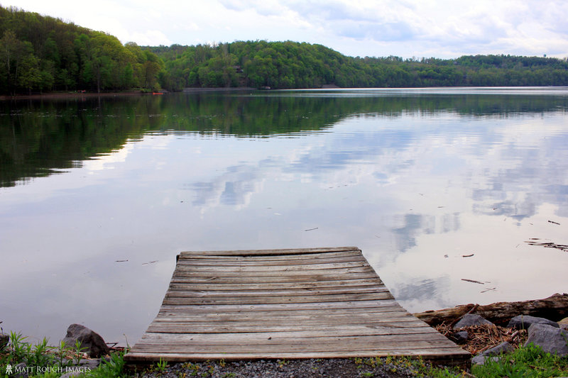 A view of Cheat Lake from the trail.