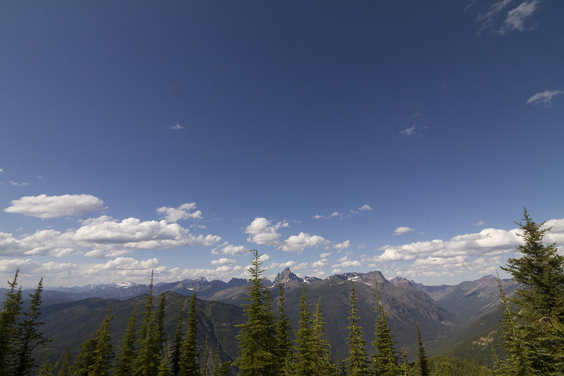 View looking west from Scalplock Lookout.