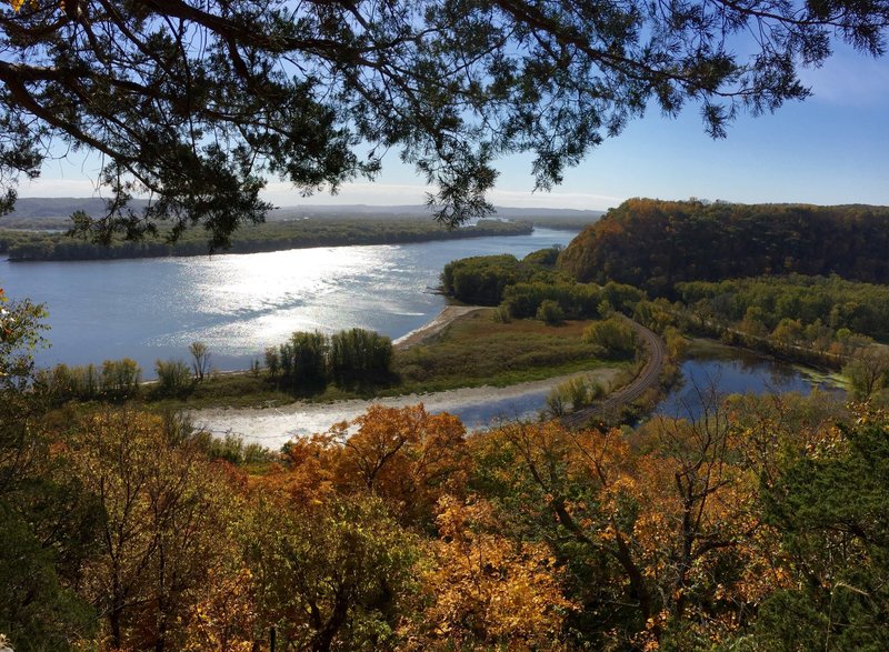 View from the top of Effigy Mounds Monument.
