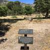 Signage at Miller Creek trailhead.