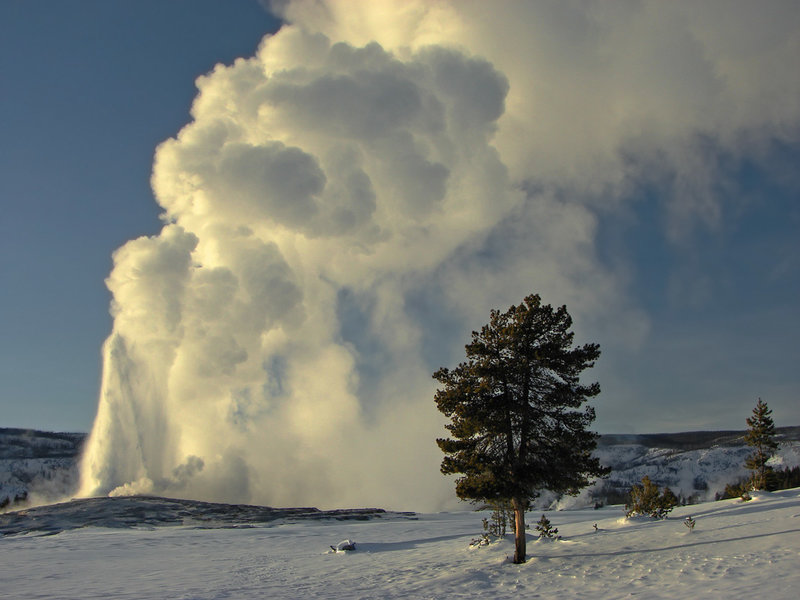 Upper Geyser Basin - Old Faithful in the winter. with permission from walkaboutwest *No Commercial Use