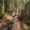 Runners from La Chute du Diable's Trail Running Club training on the 10Km loop. May 14, 2016. Peggy Juneau