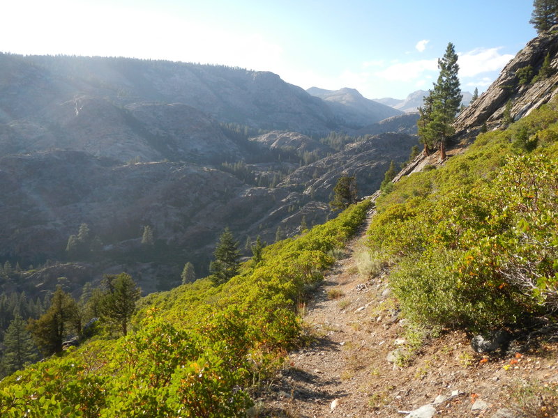 View Northwest up the North Fork San Joaquin River canyon.