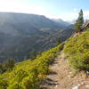 View Northwest up the North Fork San Joaquin River canyon.