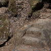 Chipped rock steps to start the Troop 80 Trail