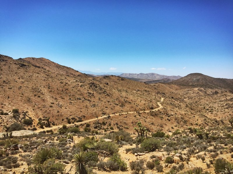 A view of the trail from the mine.