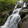 Spring greenery and waterflow at Dark Hollow Falls.