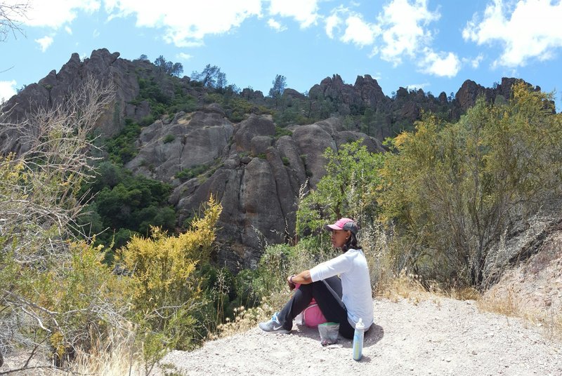 Pinnacles National Park. Beautiful day and spectacular scenery! Hiking along the High Peaks Trail.