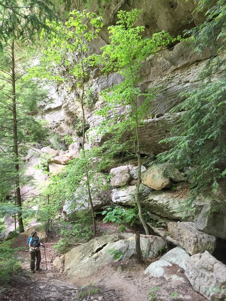 There are many beautiful rock formations along the trail