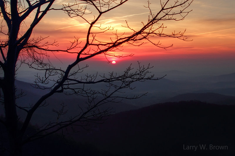 Sunrise view from Buck Hollow Overlook.