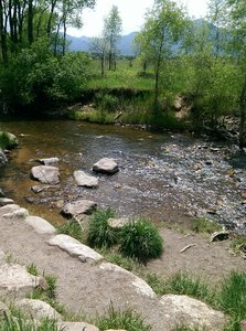 Approved areas along the Bobolink Trail to access the creek