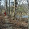 Start of the Siltstone Trail, with the man-made lake in the background.