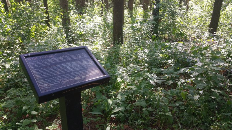 One of the interpretive signs found scattered throughout the preserve.