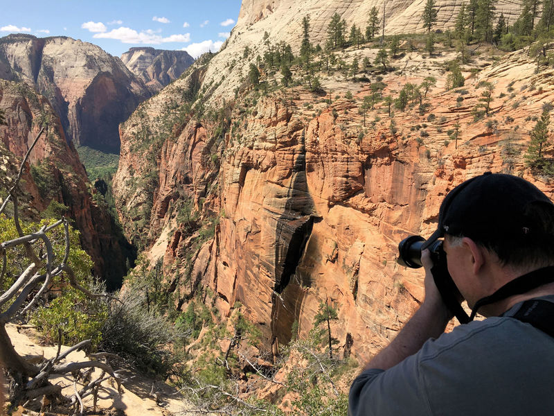 Getting a telephoto shot of Walters Wiggles, easily accessible from the trail, if you know where to look