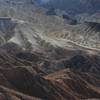 View of Zabriskie Point from the Red Cathedral Canyon Trail.