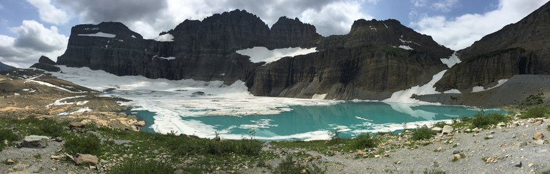 A view of Upper Grinnell Lake and the glacier itself.