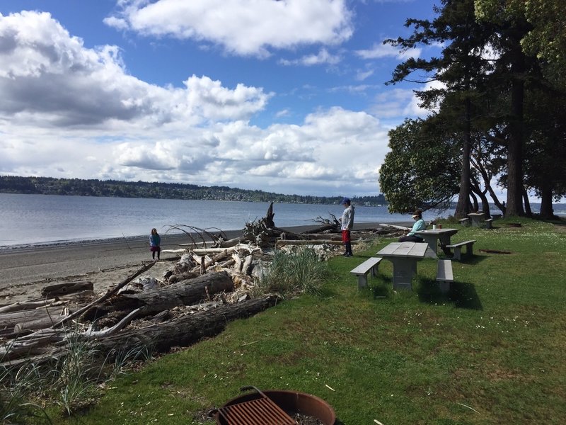 Picnic area on Blake Island.