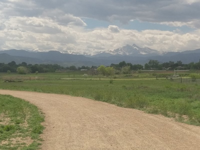 Looking west towards the snowy high peaks.