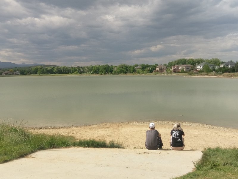 Hanging out at one of the many (non-motorized carry-in) boat launch areas around the lake.