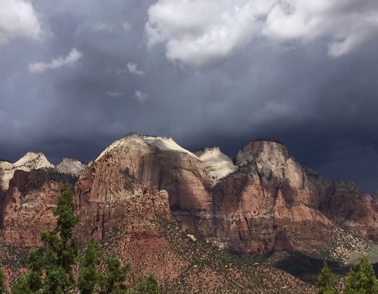 Watchman's Trail view from the top, Zion National Park.