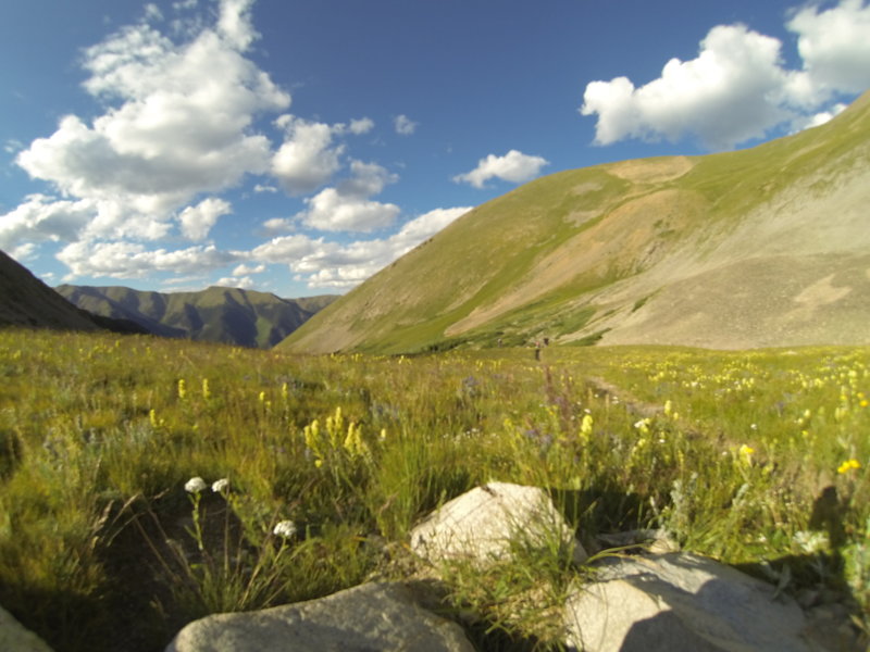 Had my GoPro perched on a rock just before sunset, looking north / northeast at the western base of Mt Belford.