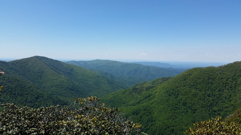 This is a view from the Chimney Tops, Great Smoky Mountain National park.