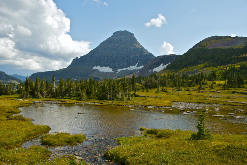 Small alpine pond.