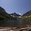 View of Two Medicine Lake from shoreline.