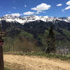 Trailhead at the top of the Gondola St. Sophia Station, overlooking town.