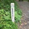 A trail post marking the Graves Mill Trail.